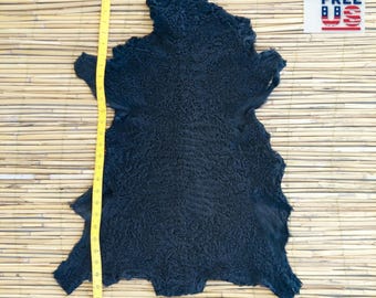 Genuine Black Astrakhan Lambskin Fur: Lux Karakul Swakara Fur