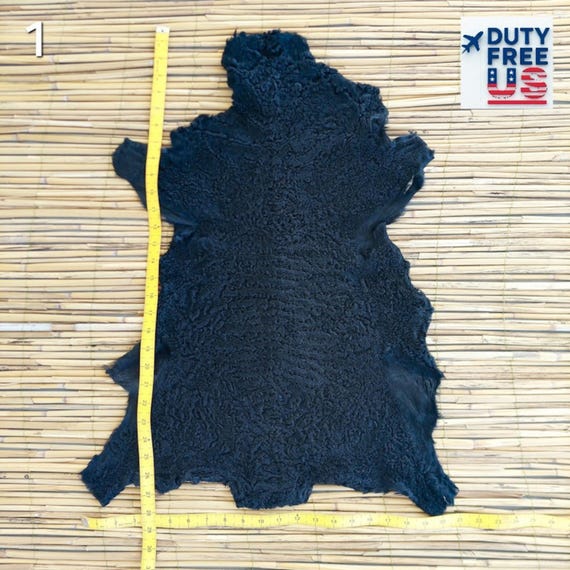 Genuine Black Astrakhan Lambskin Fur: Lux Karakul Swakara Fur - Etsy