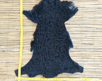 Genuine Black Astrakhan Lambskin Fur: Lux Karakul Swakara Fur - Etsy
