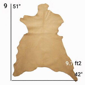 Vegetable Tanned Goatskin Leather: Natural Full Grain Hide (9-12 sqft, 1.2mm) image 11