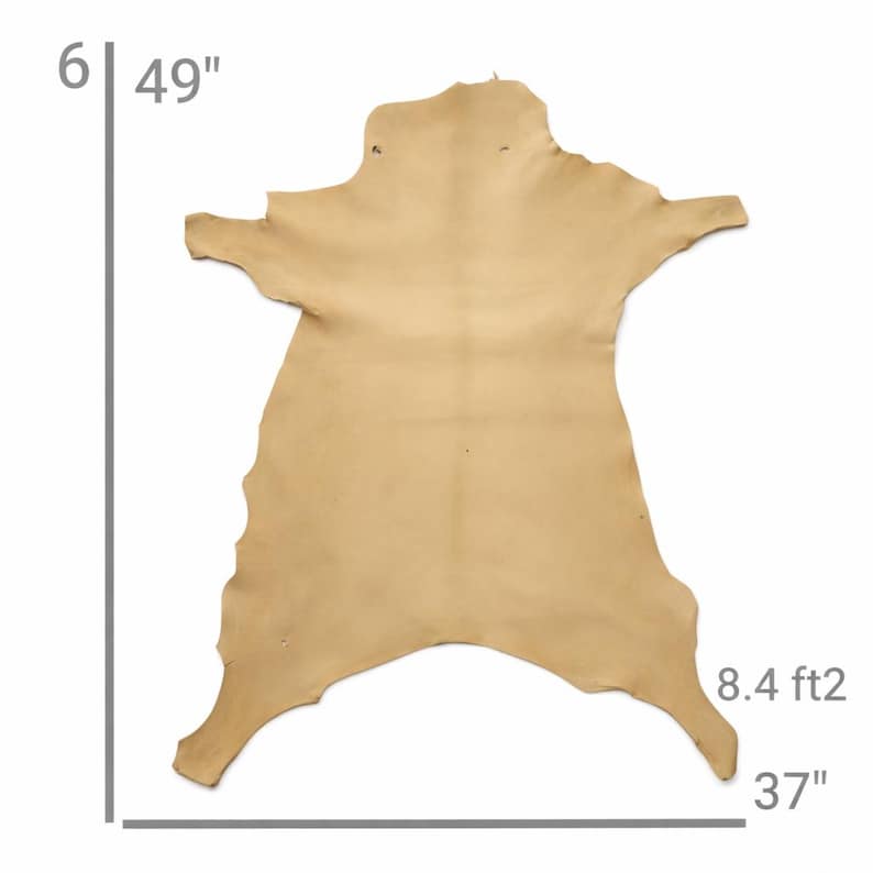 Vegetable Tanned Goatskin Leather: Natural Full Grain Hide (9-12 sqft, 1.2mm) image 8