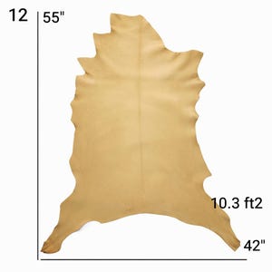 Vegetable Tanned Goatskin Leather: Natural Full Grain Hide (9-12 sqft, 1.2mm) image 14
