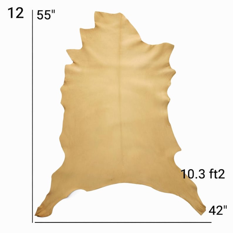 Vegetable Tanned Goatskin Leather: Natural Full Grain Hide (9-12 sqft, 1.2mm) image 14