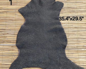 Smoked Merino Sheepskin Hide: Short Wool, Upholstery, Rug, Jacket