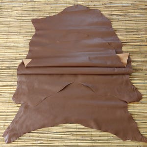 Cuir de mouton nappa brun clair de haute qualité, cuir de mouton lisse pour vêtements, vestes, travaux manuels, épais 0,7-0,8 mm 2 oz, peaux à coudre en cuir