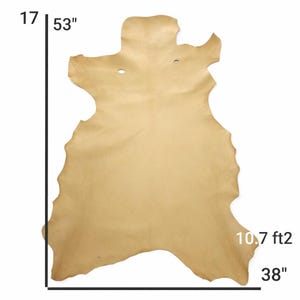 Vegetable Tanned Goatskin Leather: Natural Full Grain Hide (9-12 sqft, 1.2mm) image 19