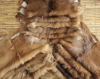 Natural Goatskin Rug – Real Leather Hide – Soft Hair-On Goat Skin – Decorative Rustic Home Decor
