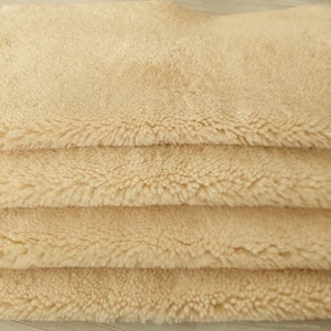 XL Merino Sheepskin Hide: Natural Curly Shearling Upholstery