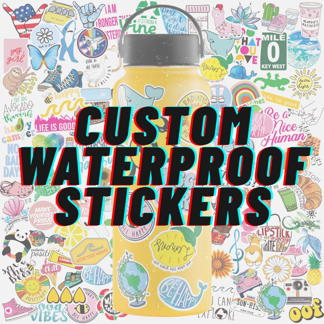 Custom Waterproof Stickers – Personalized Logo & Artwork - Etsy Australia