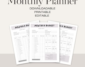 Printable Monthly Budget Planner Worksheet for Bullet Journal Monthly Budget Tracker Journal Page Printable Spending Tracker Monthly Budget