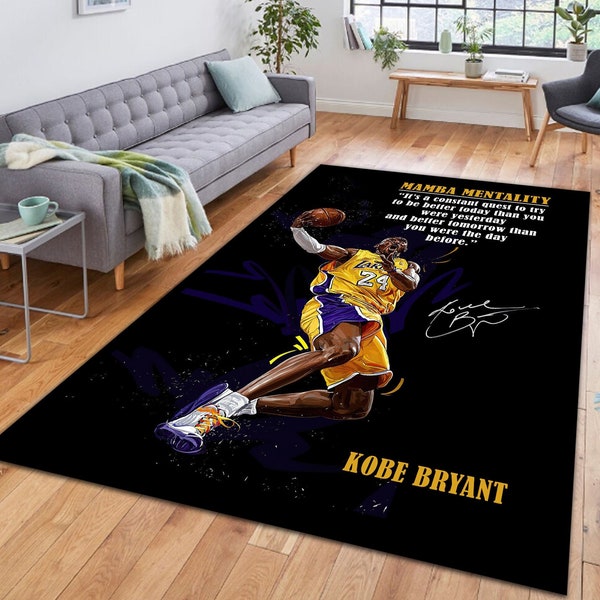Kobe Bryant,kobe bryant rug,Inspirational rug, Basketball Player rug, Sports rug, Motivational rug, bryant,Lakers, Custom Rug
