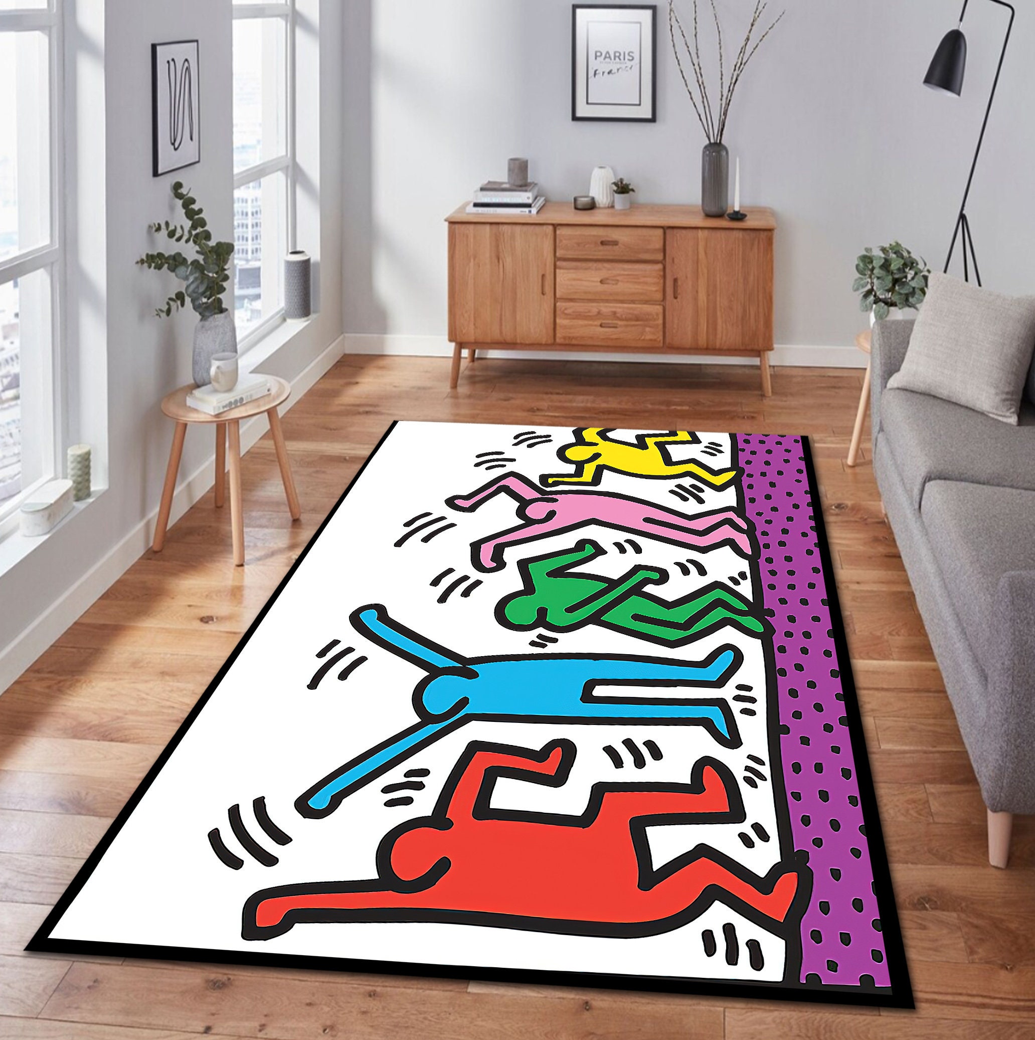 Keith Haring, Keith Haring Dancing,popular Rug,living Room Rug, Salon