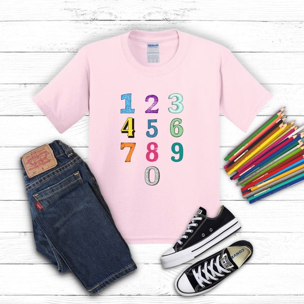 Kinder Shirt Zahlen - 123 - Shirt Geburtstag Mathe Zahlenfolge Learning Fun Learning Shirt Geburtstag Schule Kindergarten
