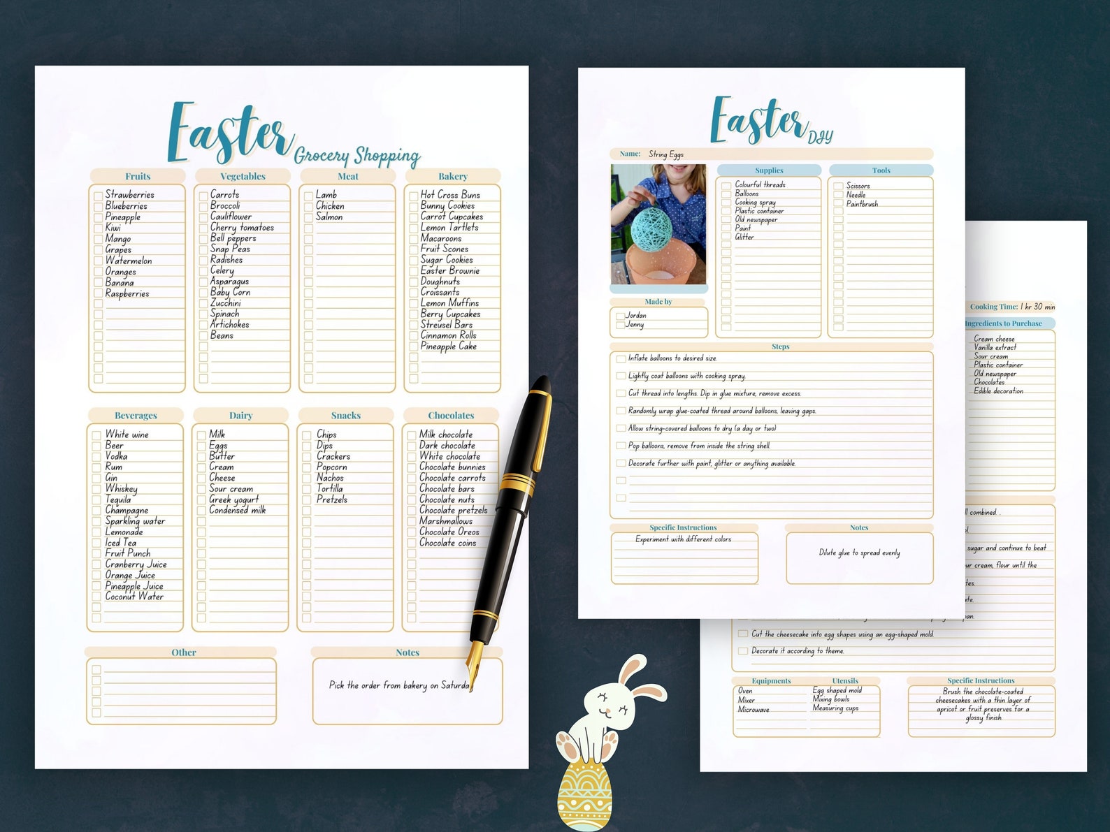 Sapphire Printable Easter Planner, Easter Planner to Download and Print ...