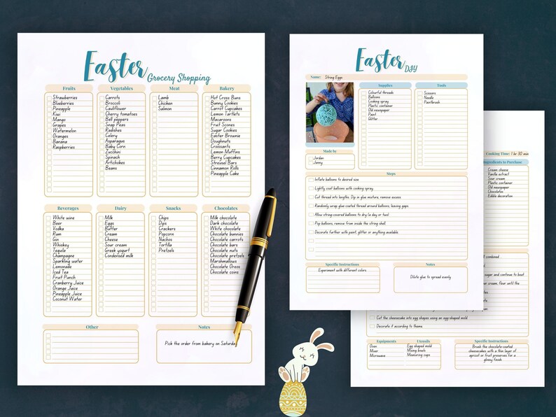 Sapphire Printable Easter Planner, Easter Planner to Download and Print ...