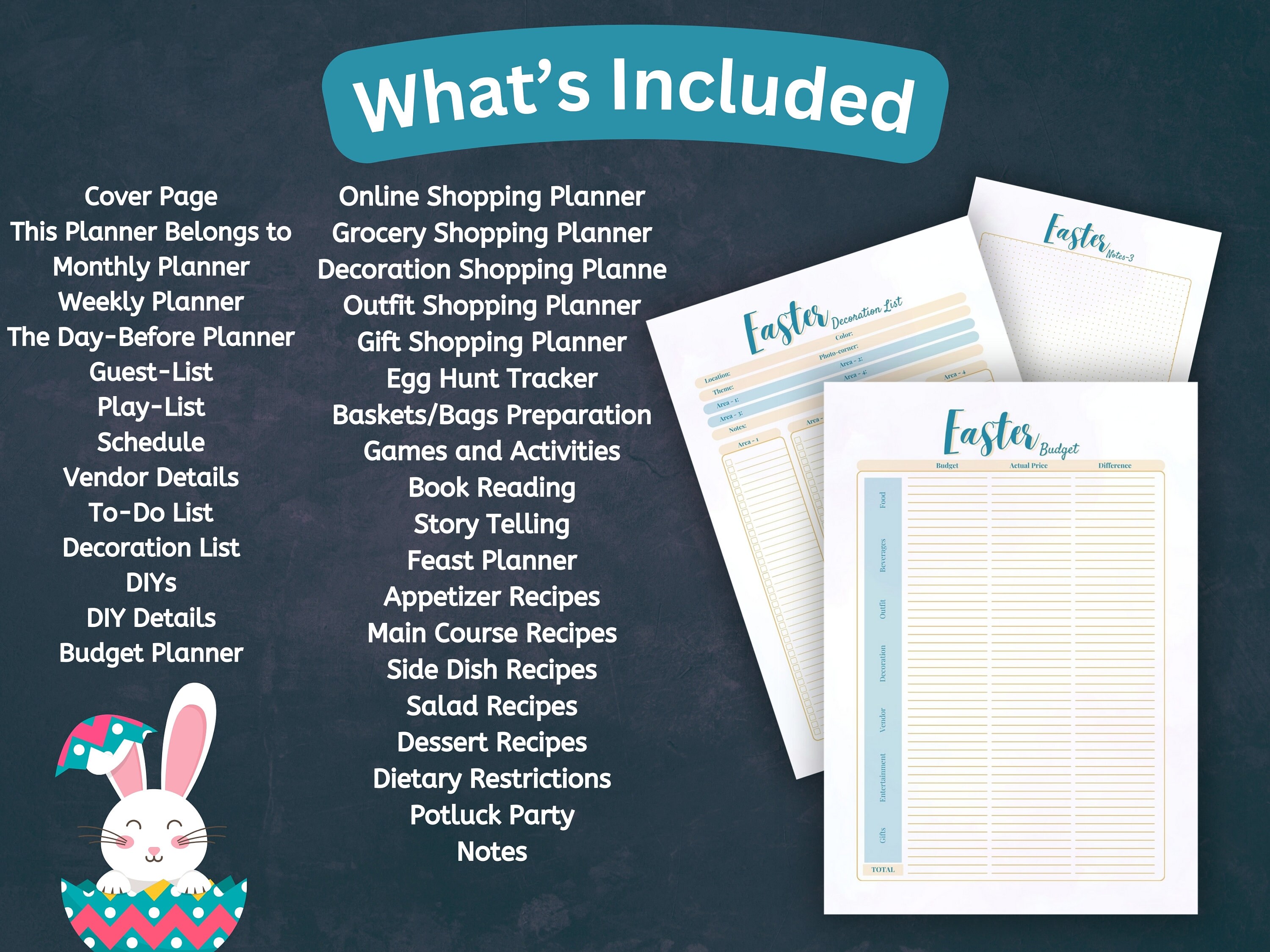 Sapphire Printable Easter Planner, Easter Planner to Download and Print ...