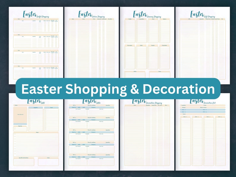 Sapphire Printable Easter Planner, Easter Planner to Download and Print ...