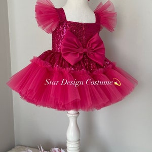 fuchsia dress,fuchsia baby dress Birthday Tutu Dress,Birthday Outfit,Girl's Birthday Dress,Photoshoot Outfit,Photoshoot Dress,fushıa dress