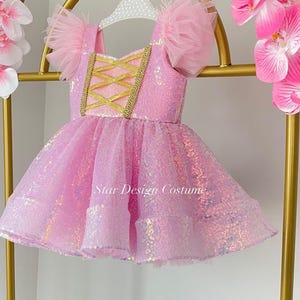 Rapunzel dress , Rapunzel party,rapunzel baby girl,rapunzel concept,rapunzel costume, rapunzel birthday party,rapunzel with gold trim