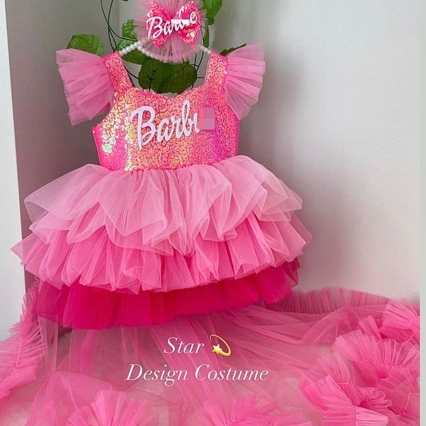 Birthday Tutu Dress/Birthday Outfit/Girl's Birthday Dress/Photoshoot Outfit/Photoshoot Dress/hot pink