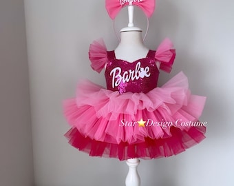 fuchsia dress,fuchsia baby dress Birthday Tutu Dress,Birthday Outfit,Girl's Birthday Dress,Photoshoot Outfit,Photoshoot Dress,fushıa dress