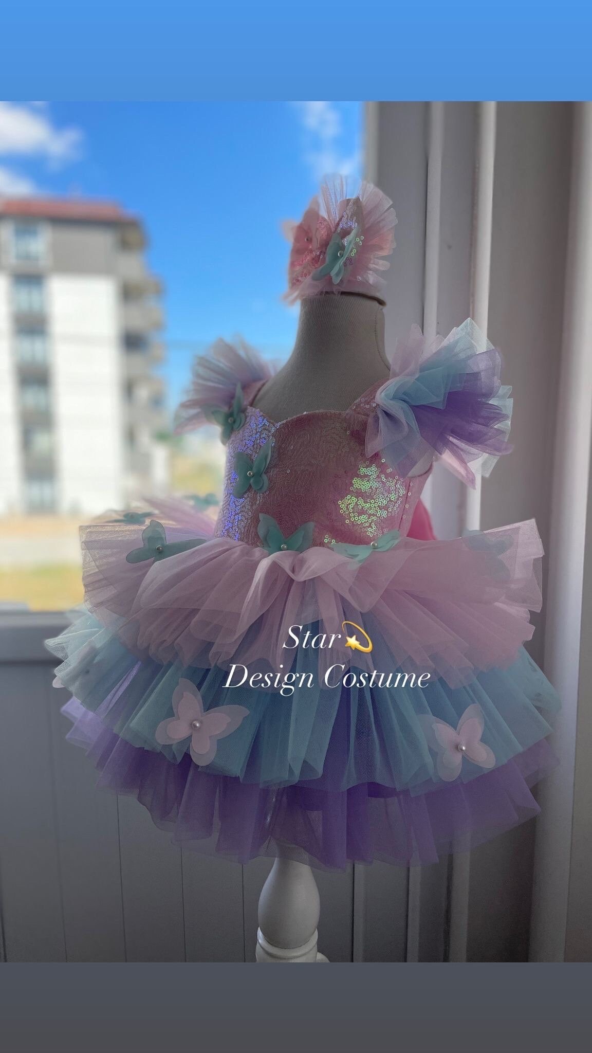 Best Winter Wear Dress For Baby Girl In Butterfly Print main image 1