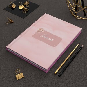 Blush Floral Hardcover Journal, Perfect Gift for Writers, Journal Lovers, Graduation, Self-Reflection, Note Taking, Pink Stationery