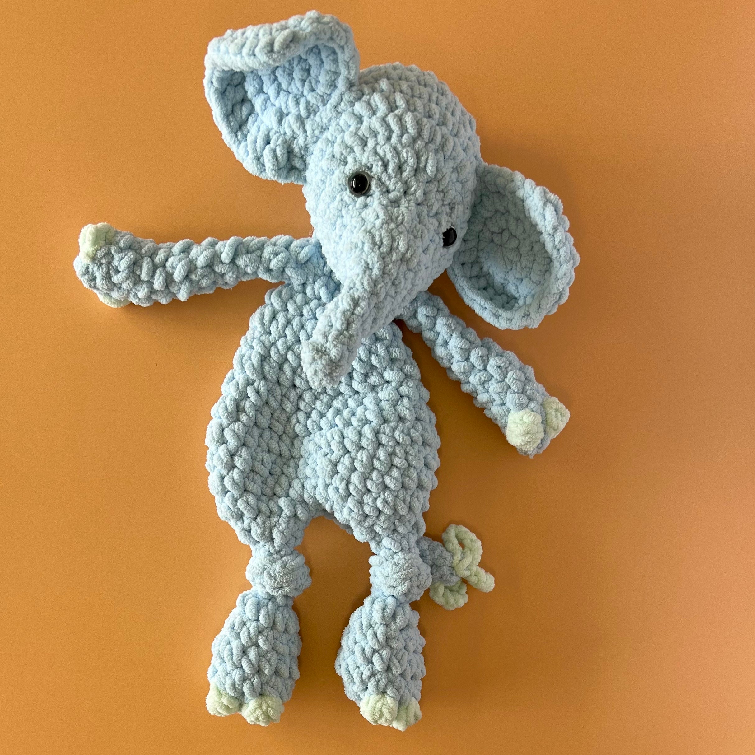 Ollie's Elephant / Crochet Lovey / Crochet Comforter Etsy