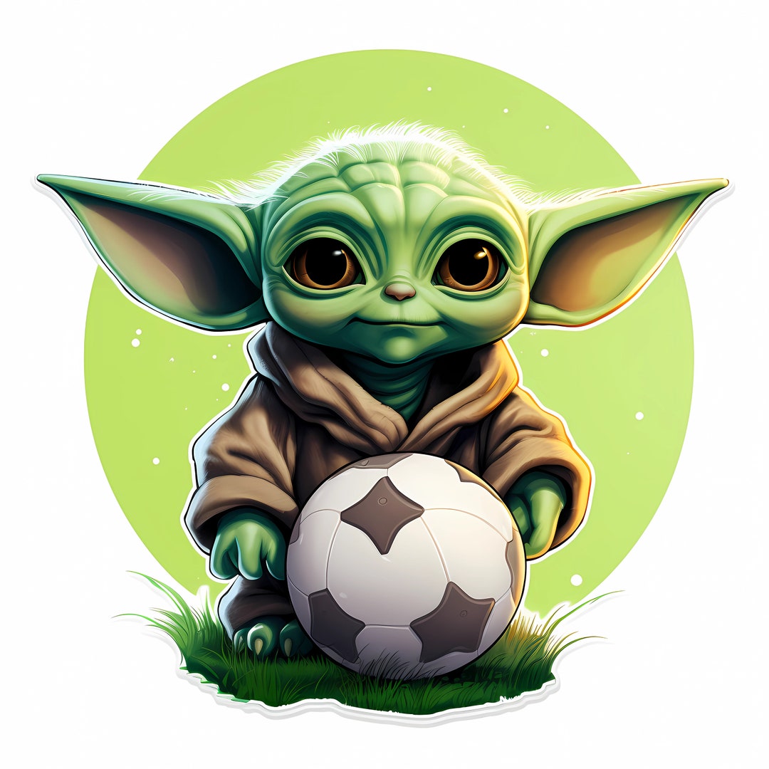 Soccer Ball Baby Yoda PNG, Baby Yoda Clipart, Baby Yoda Printable, Baby Yoda Clip Art, Star Wars