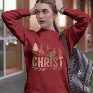 Christmas Christ Sweatshirt: Religious Holiday Crewneck