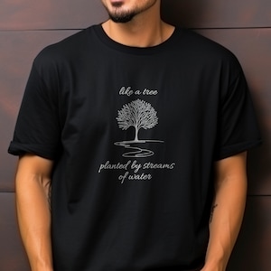 Camiseta del árbol del Salmo 1:3 – Camiseta cristiana