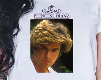 Princess Diana T-Shirt Unisex Uneek Tshirt George Michael Fun Gift Novelty Band Music Royal Family Parody Tee