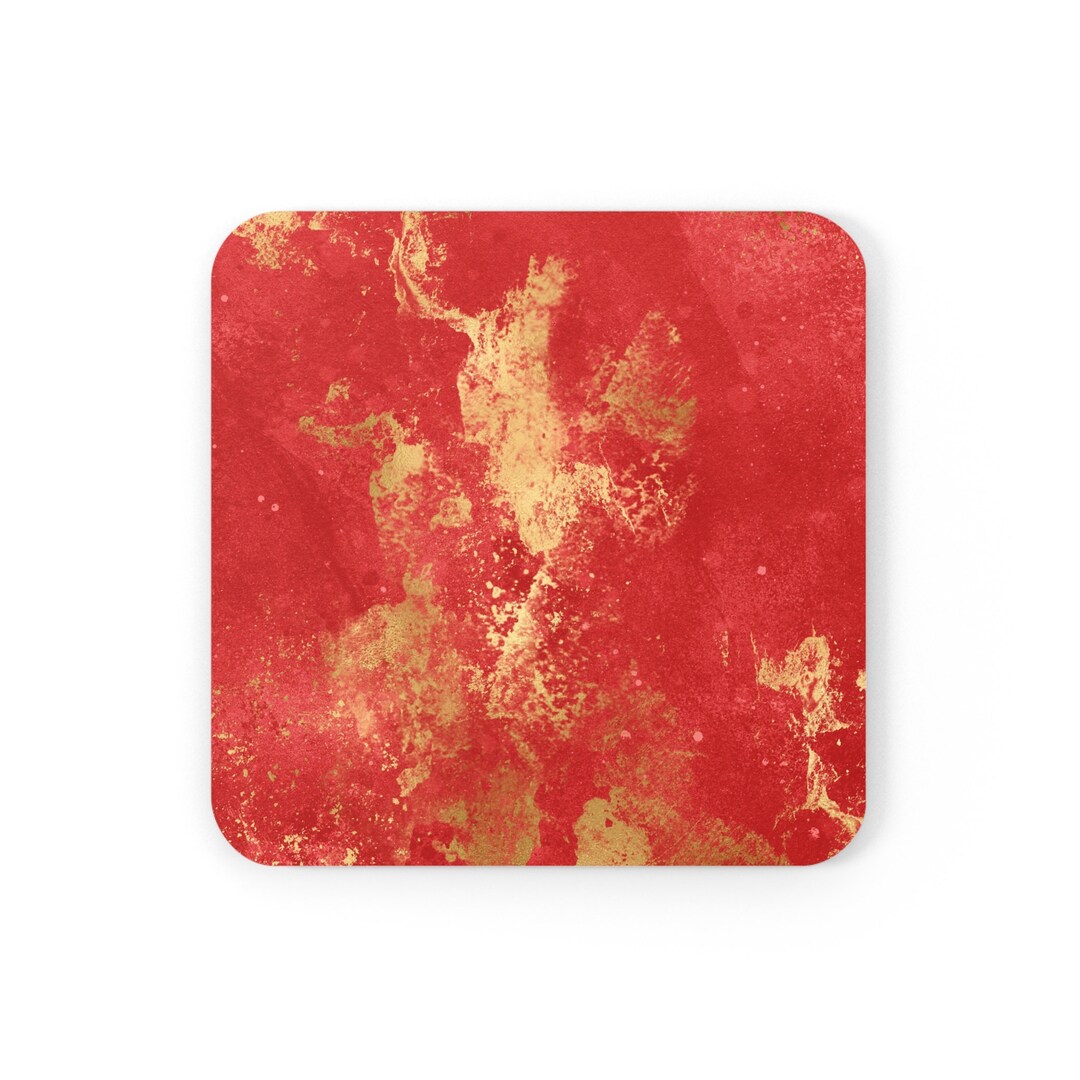 Coasters, Set of 4 Square Coasters, FREE DELIVERY, Cork Base, Unique ...