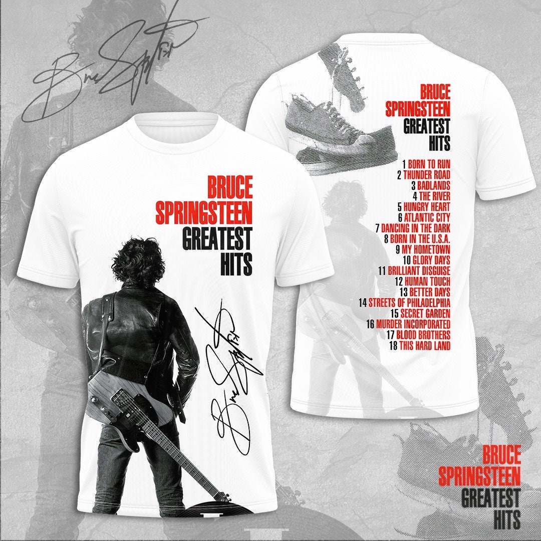 Discover Camiseta 3D Gira Mundial 2023 Bruce Springsteen and The E Street Banda, Regalo para Fan