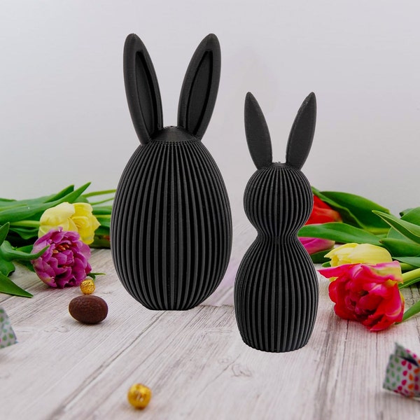 Einzigartiges 3D-Druck Osterei und Hase mit Ohren - Dekoratives Frühlingsfest Accessoire, Perfektes Geschenk für Ostern