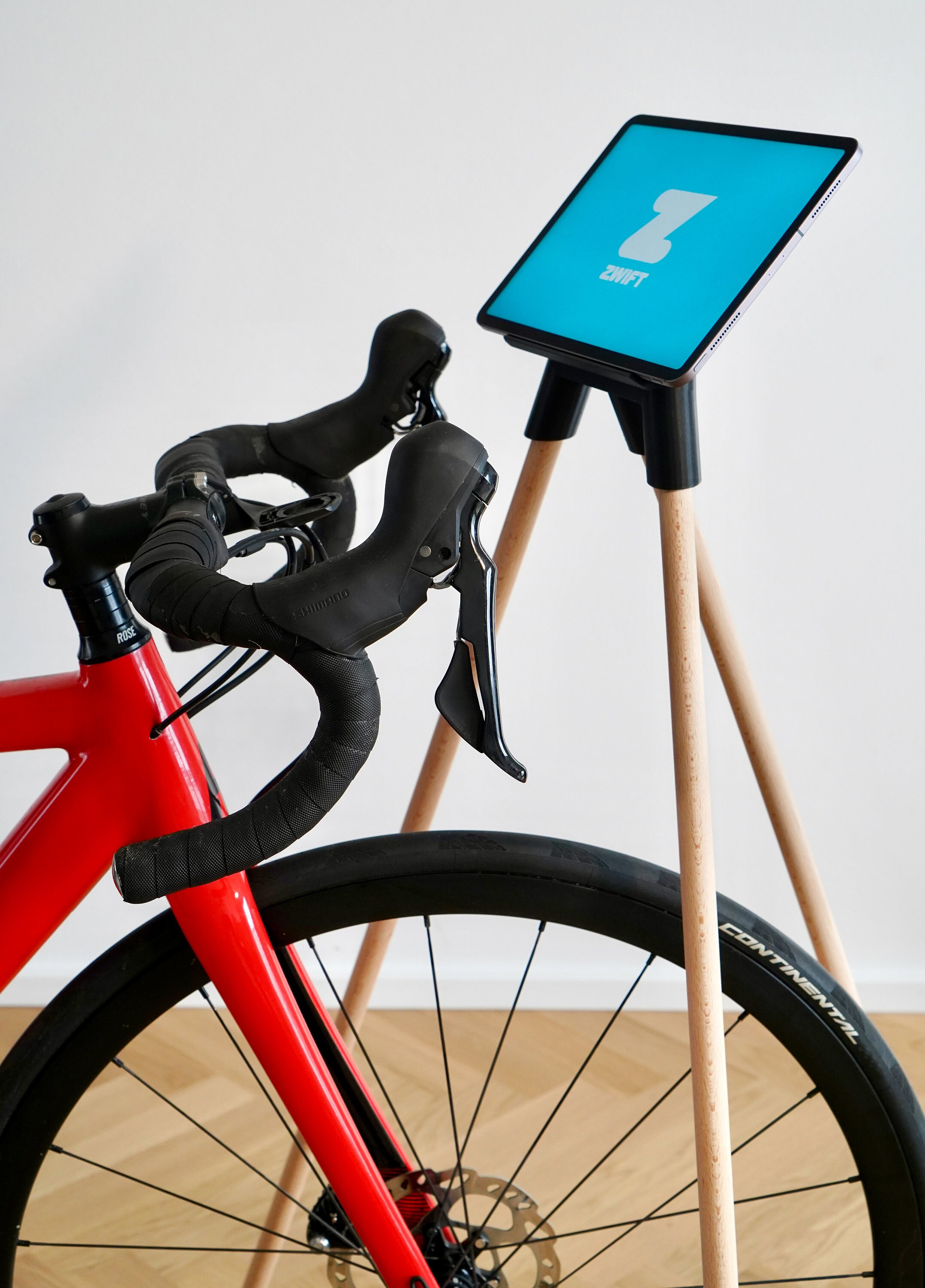 Indoor Bike Trainer Tablet Holder Incl. Wooden Legs 3D Printing Technology Perfect for Zwift Bike Fan Gift Etsy