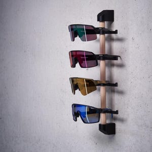 Glasses Rack, 3D Printing Technology, Wall Mount for 4x Sunglasses, Cyclist Gift