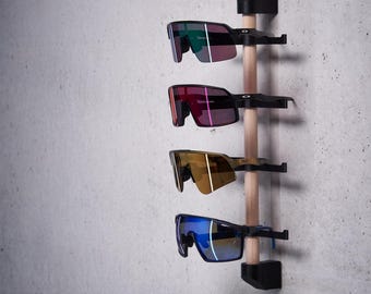 Glasses Rack, 3D Printing Technology, Wall Mount for 4x Sunglasses, Cyclist Gift