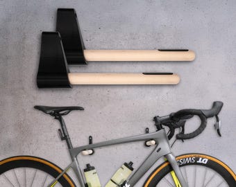 Bike Wall Mount | Minimalist Wall Rack for Road Bikes | 3D-Printed Bike Holder for Pain Cave & Home Setup | Cycling Gear Storage
