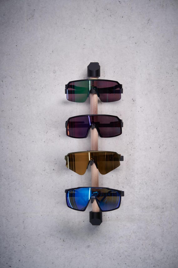 Organiseur de lunettes de soleil en bois, support pour lunettes de soleil, support mural pour lunettes de soleil, support mural pour lunettes de soleil, étagère à lunettes de soleil étroite, étagère à
