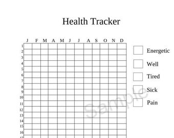 A5 Rate My Day Yearly Tracker Printable Instant Download Etsy