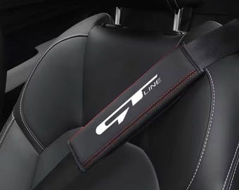 2 STÜCKE KIA Tangente Line Autositzgurt Schulterpolster - Premium Lederkissenschutz