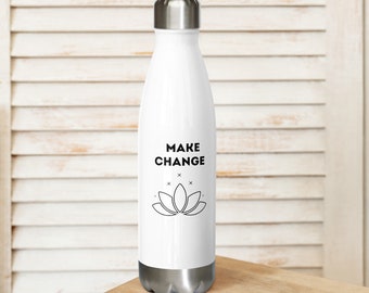 yoga inspired Stainless steel water bottle