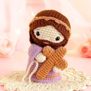PDF Patrón Jesús Nazareno Amigurumi — PDF Catholic Jesus Crochet Pattern — 4 Idiomas