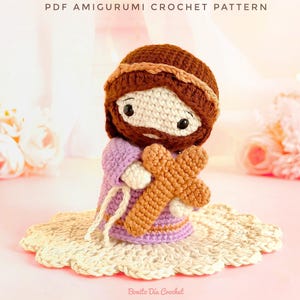 PDF Patrón Jesús Nazareno Amigurumi — PDF Catholic Jesus Crochet Pattern — 4 Idiomas