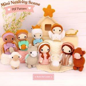 Patrón Mini Pesebre Amigurumi a Crochet – 11 Personajes | Navidad PDF
