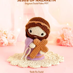 PDF Patrón Jesús Nazareno Amigurumi — PDF Catholic Jesus Crochet Pattern — 4 Idiomas