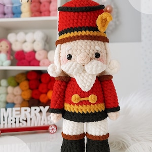 Amigurumi Nutcracker Crochet Pattern PDF | Christmas Soldier | Plush Nutcracker Crochet Pattern Spanish-English - Christmas crochet pattern