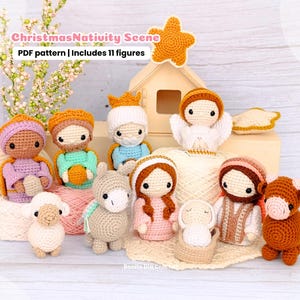 Amigurumi Nativity Scene Pattern PDF | Complete Crochet Christmas Nativity Scene | Holy Family, Three Wise Men, Angel, and Star Animals