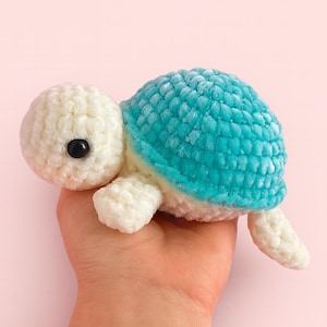Patrón Tortuga Amigurumi Sin Costuras PDF | Mini Tortuguita Plush a Crochet con Lana Chenille | Diseño Fácil y Suave